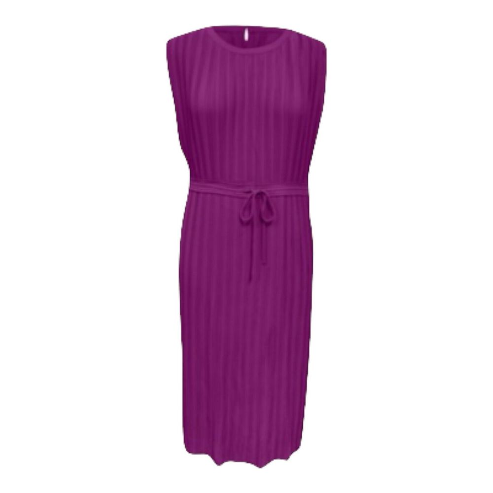 ALFANI Dress Fuschia Pink Pleated Tie Around Waist Long Lightweight Womens XL Ne